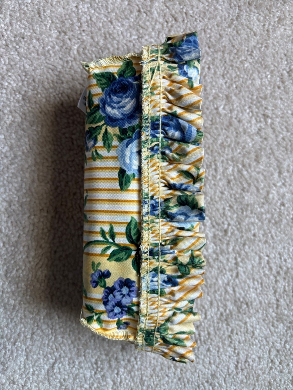 Longaberger Lavender Mini Booking Basket with Yellow Vine Liner and Protector - Picture 5 of 8
